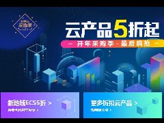 <b>云产品 共享技术红利·新地域限时5折</b>